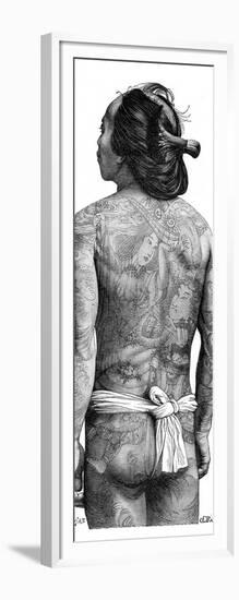 Japanese Man with a Tattooed Back, 1895-Charles Barbant-Framed Giclee Print