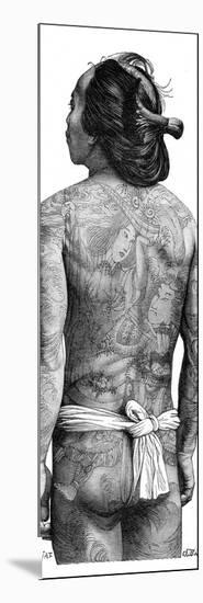 Japanese Man with a Tattooed Back, 1895-Charles Barbant-Mounted Giclee Print