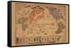 Japanese Map of the World; People of Many Nations-null-Framed Stretched Canvas