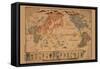 Japanese Map of the World; People of Many Nations-null-Framed Stretched Canvas