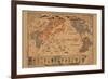 Japanese Map of the World; People of Many Nations-null-Framed Premium Giclee Print