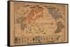 Japanese Map of the World; People of Many Nations-null-Framed Stretched Canvas