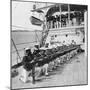 Japanese Marines Drilling on Board the Warship Mikasa, Russo-Japanese War, 1904-5-null-Mounted Giclee Print