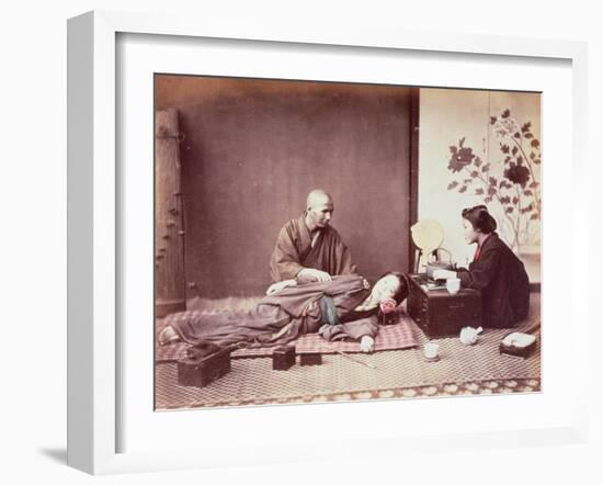 Japanese Masseur, c.1890-Felice Beato-Framed Giclee Print