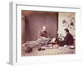 Japanese Masseur, c.1890-Felice Beato-Framed Giclee Print