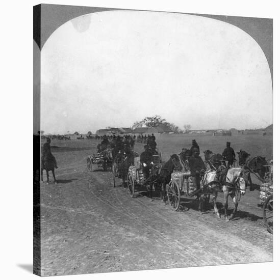 Japanese Military Transportation Train, Manchuria, 1906-null-Stretched Canvas