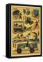 Japanese Modes of Transportation at Turn of Century-null-Framed Stretched Canvas