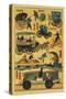 Japanese Modes of Transportation at Turn of Century-null-Stretched Canvas