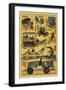 Japanese Modes of Transportation at Turn of Century-null-Framed Art Print