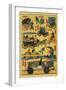 Japanese Modes of Transportation at Turn of Century-null-Framed Art Print