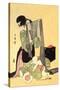 Japanese Mother and Child-Kitagawa Utamaro-Stretched Canvas