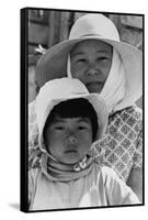 Japanese Mother and Daughter, Agricultural Workers-Dorothea Lange-Framed Stretched Canvas