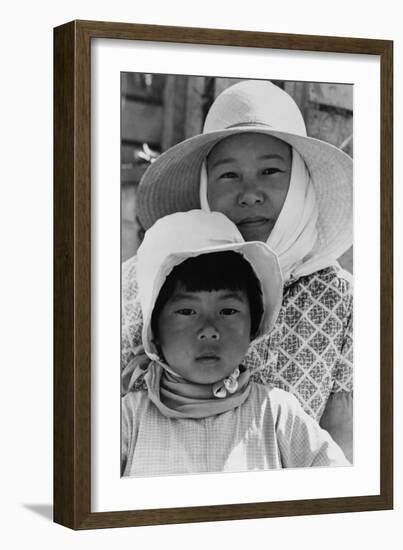 Japanese Mother and Daughter, Agricultural Workers-Dorothea Lange-Framed Art Print