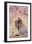 Japanese Mother and Infant Meeting a Poet under a Cherry Tree-null-Framed Giclee Print