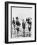 Japanese Mothers and Children Fishing Photograph - Japan-Lantern Press-Framed Art Print