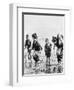 Japanese Mothers and Children Fishing Photograph - Japan-Lantern Press-Framed Art Print