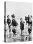 Japanese Mothers and Children Fishing Photograph - Japan-Lantern Press-Stretched Canvas