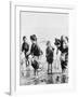 Japanese Mothers and Children Fishing Photograph - Japan-Lantern Press-Framed Art Print