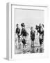 Japanese Mothers and Children Fishing Photograph - Japan-Lantern Press-Framed Art Print