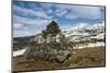 Japanese mountain cross in the Daisetsuzan National Park, UNESCO World Heritage Site, Hokkaido, Jap-Michael Runkel-Mounted Photographic Print