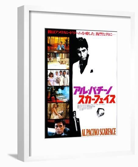 Japanese Movie Poster - Al Pacino Scarface-null-Framed Giclee Print