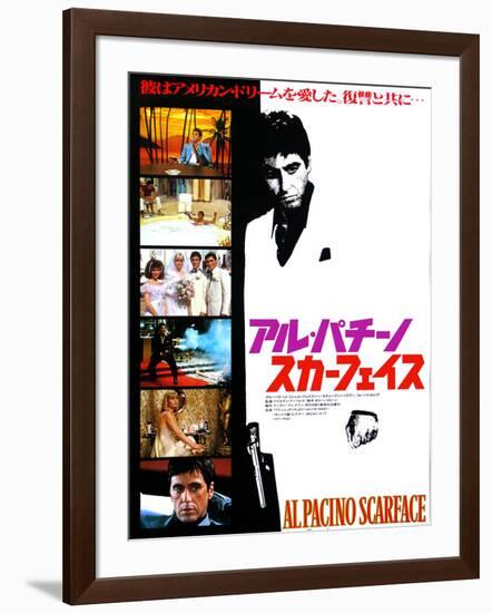 Japanese Movie Poster - Al Pacino Scarface-null-Framed Giclee Print