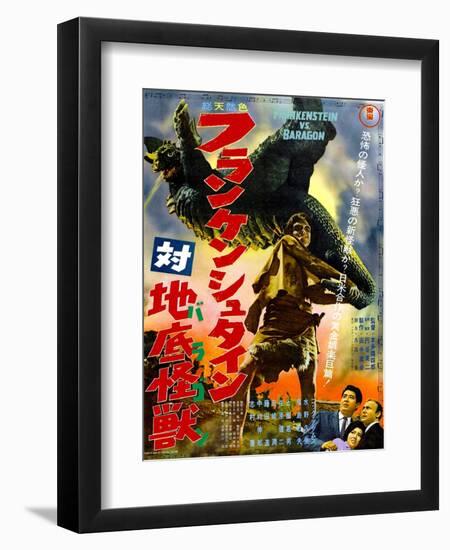 Japanese Movie Poster - Frankenstein Conquers the World-null-Framed Premium Giclee Print