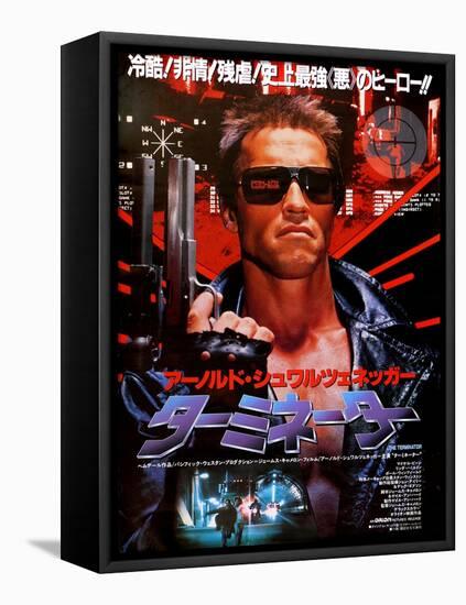 Japanese Movie Poster - Terminator-null-Framed Stretched Canvas