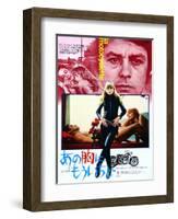 Japanese Movie Poster - The Girl on a Motorcycle 1-null-Framed Giclee Print