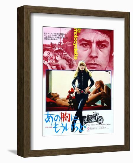 Japanese Movie Poster - The Girl on a Motorcycle 1-null-Framed Giclee Print