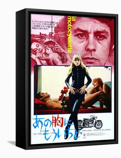 Japanese Movie Poster - The Girl on a Motorcycle 1-null-Framed Stretched Canvas