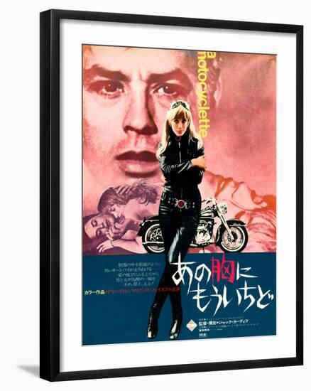 Japanese Movie Poster - The Girl on a Motorcycle 2-null-Framed Giclee Print