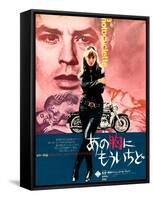 Japanese Movie Poster - The Girl on a Motorcycle 2-null-Framed Stretched Canvas