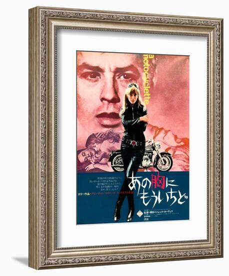 Japanese Movie Poster - The Girl on a Motorcycle 2-null-Framed Giclee Print