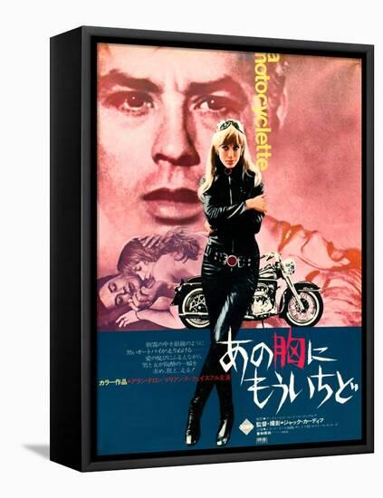 Japanese Movie Poster - The Girl on a Motorcycle 2-null-Framed Stretched Canvas