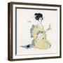 Japanese Musician Plays the Biwa Which Resembles the Western Lute-R. Halls-Framed Art Print