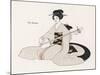 Japanese Musician Plays the Samisen-R. Halls-Mounted Art Print