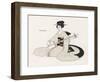 Japanese Musician Plays the Samisen-R. Halls-Framed Art Print