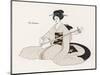 Japanese Musician Plays the Samisen-R. Halls-Mounted Art Print