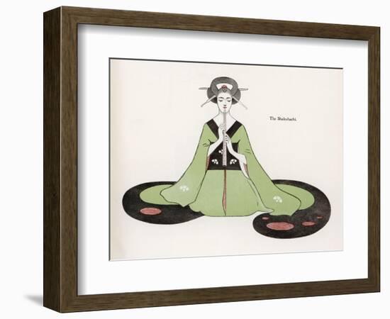 Japanese Musician Plays the Shakuhachi a Wind Instrument Resembling the Western Flute-R. Halls-Framed Art Print