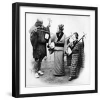 Japanese Musicians, C.1860s-Felice Beato-Framed Photographic Print