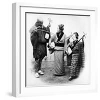 Japanese Musicians, C.1860s-Felice Beato-Framed Photographic Print