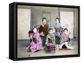 Japanese Musicians-null-Framed Stretched Canvas