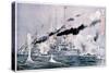 Japanese Naval Squadron Steaming to Bombard Port Arthur, Russo-Japanese War 1904-1905-null-Stretched Canvas