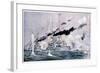 Japanese Naval Squadron Steaming to Bombard Port Arthur, Russo-Japanese War 1904-1905-null-Framed Giclee Print