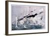 Japanese Naval Squadron Steaming to Bombard Port Arthur, Russo-Japanese War 1904-1905-null-Framed Giclee Print