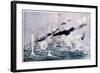 Japanese Naval Squadron Steaming to Bombard Port Arthur, Russo-Japanese War 1904-1905-null-Framed Giclee Print