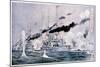 Japanese Naval Squadron Steaming to Bombard Port Arthur, Russo-Japanese War 1904-1905-null-Mounted Giclee Print
