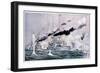 Japanese Naval Squadron Steaming to Bombard Port Arthur, Russo-Japanese War 1904-1905-null-Framed Giclee Print