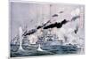 Japanese Naval Squadron Steaming to Bombard Port Arthur, Russo-Japanese War 1904-1905-null-Mounted Giclee Print